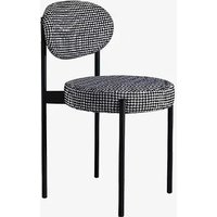 Araco Zenith Dining Chair Black/White Cotton/Linen