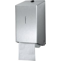 Toiletpapierdispenser Euro Products systeemrol duo zilver 438001
