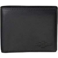 Pampeano 100% Leather Moneda Coin Men's Wallet – Black with Black Diamond