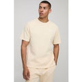Regular Washed Rib Man Embroidered T-Shirt, Amarillo