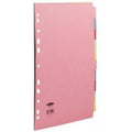 Concord Subject Dividers 10-Part Multipunched 160gsm A4 Assorted Ref