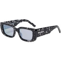 PALM ANGELS Unisex PERI003 Giorgina 1040 Black crystal havana Occhiali da sole Acetato Nero Argento Squadrata Normale