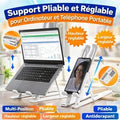 Support Pliable et Réglable pour Ordinateur et téléphone Portable