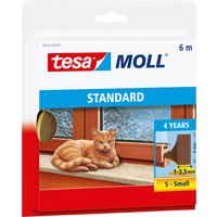 Tochtstrip tesamoll® Standard I-Profiel zelfklevend 6mx9mm bruin