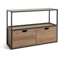 Loft Living 2 Drawer TV Unit Media Storage Cabinet Modern Entertainment