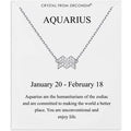 Aquarius Zodiac Star Sign Necklace Created with Zircondia® Crystals
