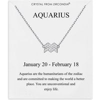 Aquarius Zodiac Star Sign Necklace Created with Zircondia® Crystals