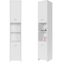 Badezimmerhochschrank Neapel Weiß 180x30x30cm