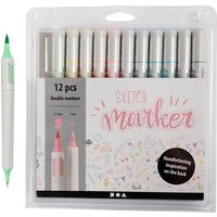 Sketch Marker 12 pc Sets, line 1+2-5 mm