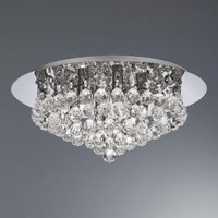 Searchlight 3406-6CC Hanna 6 Light Flush Ceiling Crystal Light In Polished Chrome