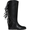 STEVE MADDEN Women's 'Nigella Boot Black' Leather Boots in Black | Size: 3