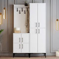 Bergen Wooden Hallway Furniture with Coat Rack in White