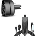 Lectron Portable Level 1 & 2 Adjustable Current Tesla NACS EV Charger + CCS to Tesla (NACS) EV Adapter (500A / 1000V) Bundle