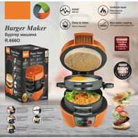European Standard Multi-Function Sandwich Bread Make | Color: R666 Orange | Electrical outlet: EU