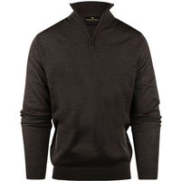Steppin' Out Half Zip Trui Merinowol Bruin - maat 3XL