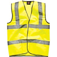 Dickies Hi Vis Safety Highway Waistcoat Yellow XL