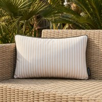 Cuscino arredo idrorepellente 30x50 cm righe beige