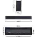 40/50/60 Inch 3-in-1 Best Modern LED Electric Fireplace Heater Inserts with Tempered Glass & Remote and 12 Flame Colours