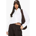 Camisa Básica Crop, Blanco