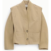 Blazer corto con spalle strutturate e doppia tasca