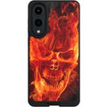 Samsung Galaxy S25 Edge Handy NIVOpure black Handyhülle Hülle NIVOpure Case Schwarz Skull Totenkopf Fire