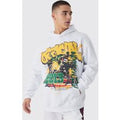 Sudadera Con Capucha Y Estampado Gráfico Official 2013 Deportivo A Gran Escala, Blanco