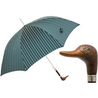 Pasotti - Striped Umbrella with Duck Handle