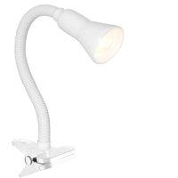 Searchlight 4122WH White Flex Clip On Desk Lamp with Clamp