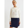 Jan Facetime Embroidered Sweatshirt - Off White