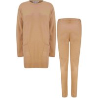 Loungewear Ninette 2 Pc Jersey Knit Top / Pants Lounge Set in Nougat Nut - Amara Reya / L/XL - Tokyo Laundry