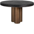 Black Rustic Round Dining Table