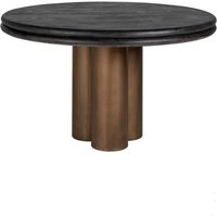 Black Rustic Round Dining Table