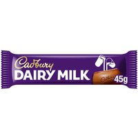 Cadbury Dairy Milk Chocolate Bar 45g