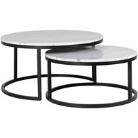 Carrara Marble Coffee table set of 2