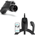 Lectron Tesla to J1772 EV Adapter (80A) + Portable Level 1 J1772 EV Charger (WiFi Version)| 120V | 12 Amp | NEMA 5-15 Bundle