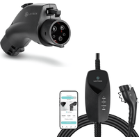 Lectron Tesla to J1772 EV Adapter (80A) + Portable Level 1 J1772 EV Charger (WiFi Version)| 120V | 12 Amp | NEMA 5-15 Bundle