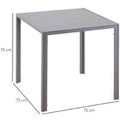 Contemporary Glass & Metal Square Dining Table - Modern 4-Seater, Compact Space-Saving Design | Wowcher