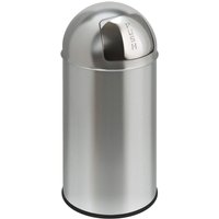 Afvalbak EKO Pushcan 40 liter Mat RVS | 40 liter | Met pushklep | Uitgevoerd in RVS