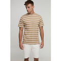 Conjunto De Pantalón Corto Y Camiseta Holgada De Rayas, Brown