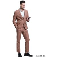 Jacket  Tazio Men's 3 Piece Skinny Fit Suit with Double Breasted Vest & Jacket