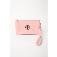 Detailed Zip Up Purse With Detachable Strap - ONE / LIGHT PINK