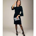 Black Studded Bell Sleeve Dress  Size 8