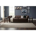 Noble Grande Chesterfield 3 Seater Nappa Umbar Brown Leather Sofa