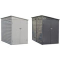8.9ft x 4.8ft Durable Outdoor Steel Storage Shed with Lockable Doors & Lean-to Roof | Wowcher
