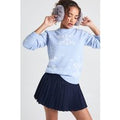 Jersey Navideño Con Estampado De Copos De Nieve, Azul