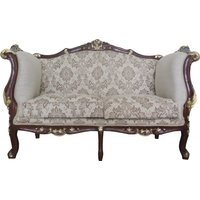 Casa Padrino Barock 2-er Sofa Creme / Braun / Gold Mod2 - MÃ¶bel Antik Stil - Limited Edition