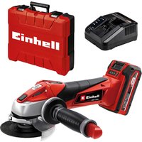 Einhell TE-AG 18/115 Li 18v Cordless Angle Grinder 115mm 1 x 3ah Li-ion Battery Charger Case