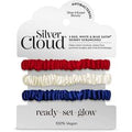 Silver Cloud Satin+ Skinny Hair Scrunchies World Cup Edition