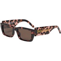 PALM ANGELS Unisex PERI006 Palm 3064 Pink havana dark brown Occhiali da sole Acetato Havana Marrone Squadrata Normale