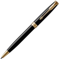 Penna a sfera Parker Sonnet punta M inchiostro nero Black GT 1931497